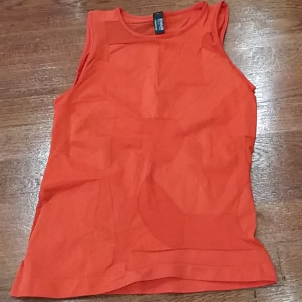Wolford fitted synergy mix top with sheer spots